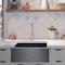 Nantucket Sinks 23-Inch Farmhouse Fireclay Sink with Matte Black Finish FCFS2418S-MatteBlack - alternate 5